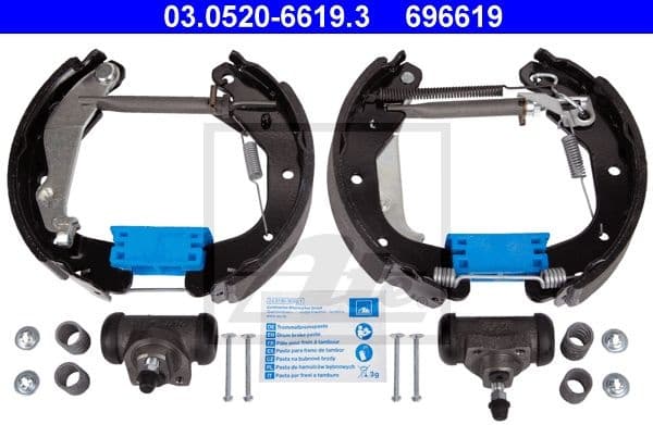 Brake Shoe Set Original ATE TopKit 03.0520-6619.3