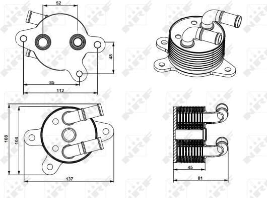 Oil Cooler, automatic transmission EASY FIT 31750