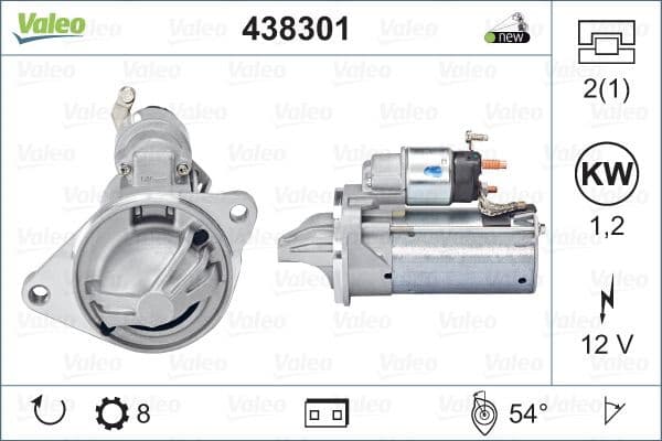 Starter VALEO ORIGINS NEW OE TECHNOLOGY 438301