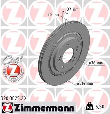 Brake Disc COAT Z 320.3825.20