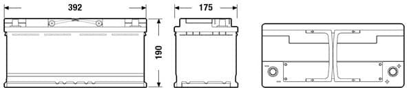 Akumuliatorius EXIDE 106Ah 105Ah AGM 950A START-STOP - AKU105EXIDE AGM - image 4