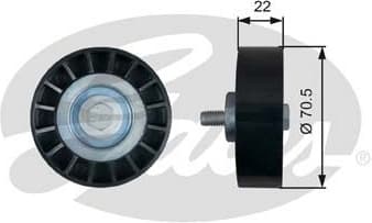 Deflection/Guide Pulley, V-ribbed belt DriveAlign™ T36607