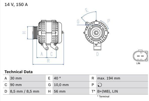 Alternator 0986082560
