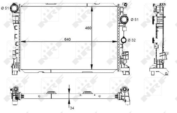 Radiator, engine cooling 59133