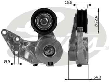 Belt Tensioner, V-ribbed belt DriveAlign™ T38208