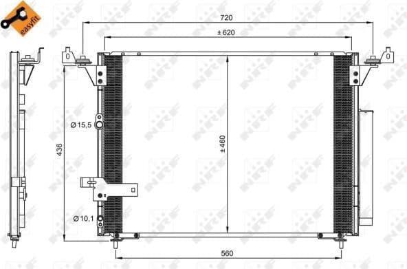 Condenser, air conditioning EASY FIT 350076