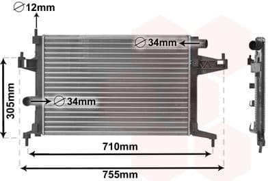 Radiator, engine cooling 37002306