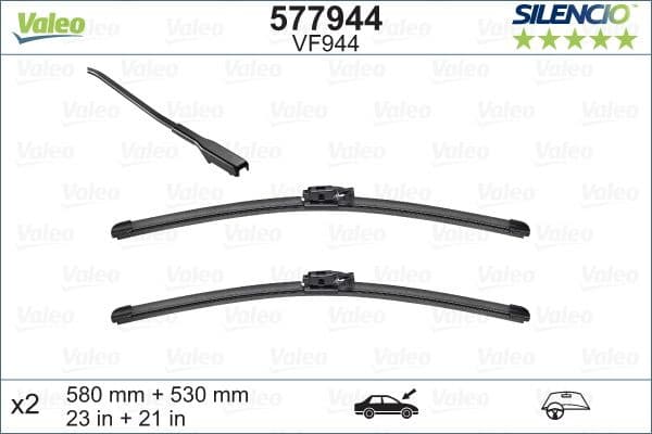 Wiper Blade SILENCIO FLAT BLADE SET 577944