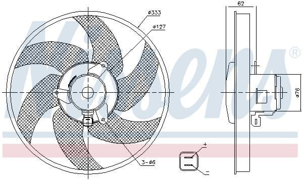 Fan, engine cooling 85950