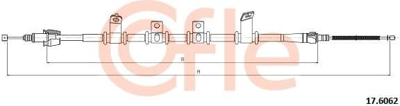Cable Pull, parking brake 17.6062