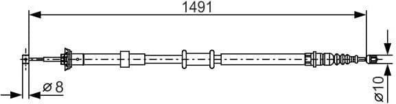 Cable Pull, parking brake 1987482202