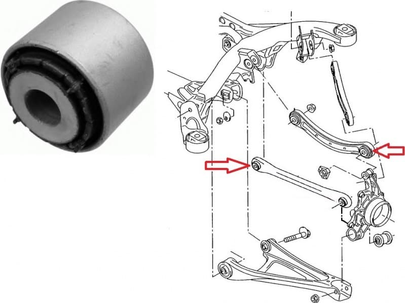 Silentblock rear axle TED52828