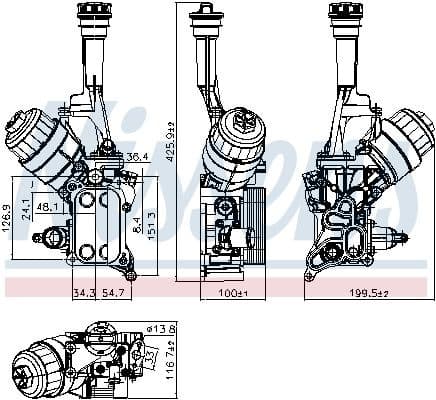 Oil Cooler, engine oil ** FIRST FIT ** 90928