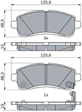 Brake Pad Set, disc brake 0986494754