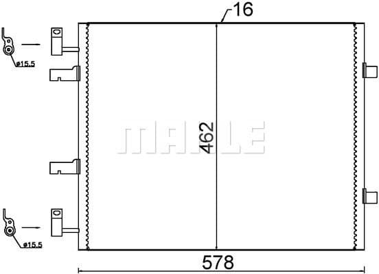 Condenser, air conditioning BEHR AC 708 000S - image 2