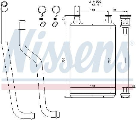 Heat Exchanger, interior heating 70978