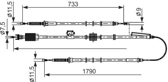 Cable Pull, parking brake 1 987 482 803