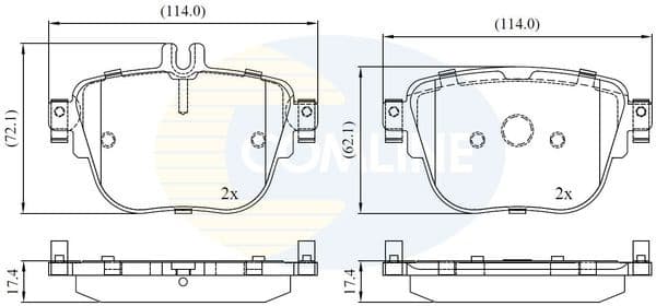 Brake pads rear CBP02452
