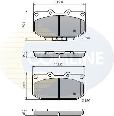 Brake Pad Set, disc brake CBP3829
