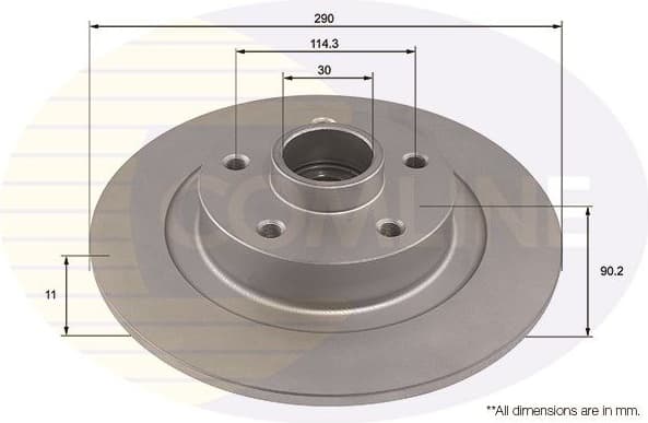 Brake Disc COATED ADC3033