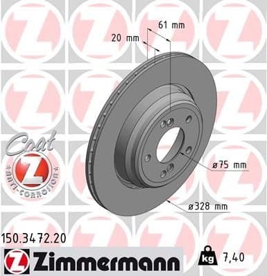 Brake Disc COAT Z 150.3472.20