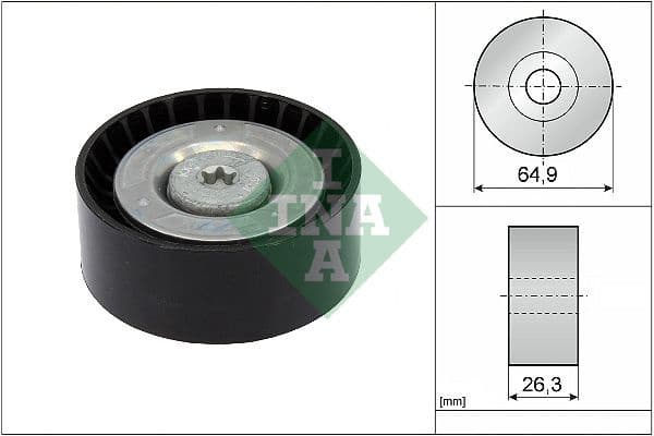 Deflection/Guide Pulley, V-ribbed belt 532 0905 10