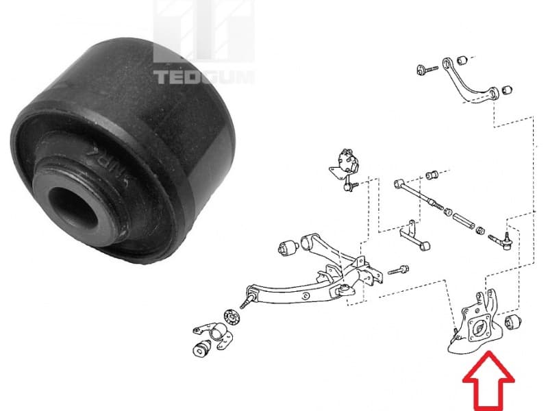 Silentblock rear axle 00671578