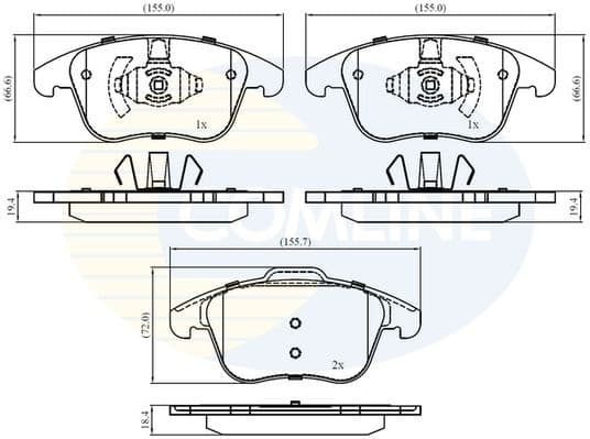 Brake Pad Set, disc brake CBP02441