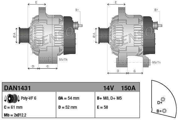 Alternator DAN1431 - image 3