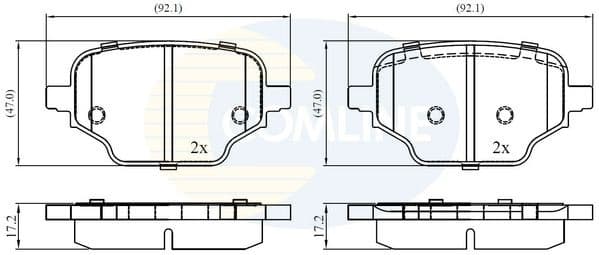 Brake pads rear CBP02453