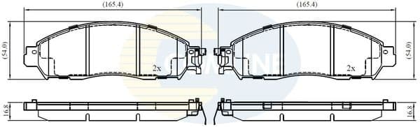 Brake Pad Set, disc brake CBP02420