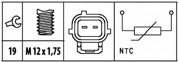 Sensor, coolant temperature 6PT 009 309-411 - image 2