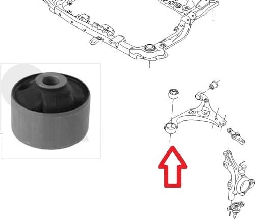 Silentblock front axle 87-03935