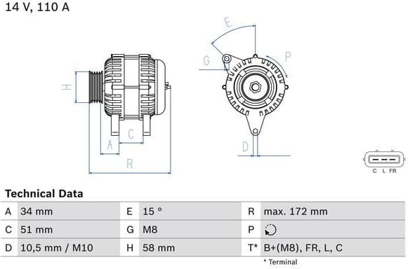 Alternator 0986083520