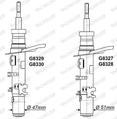 Shock Absorber MONROE ORIGINAL (Gas Technology) G8330