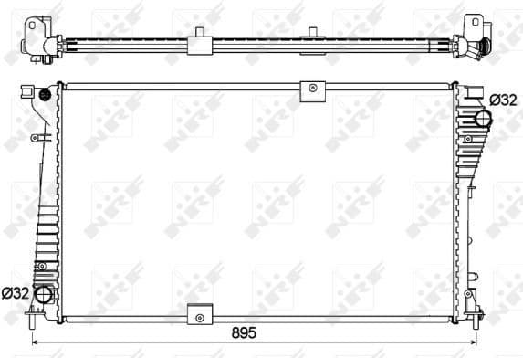 Radiator, engine cooling 53123