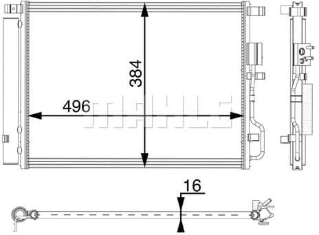 Condenser, air conditioning BEHR *** PREMIUM LINE *** AC 61 000P - image 2