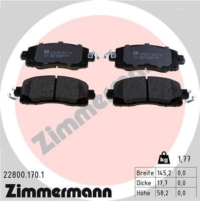 Brake Pad Set, disc brake 22800.170.1