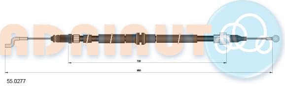 Cable handbrake 55.0277 - image 2