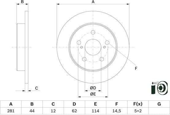 Brake Disc 0 986 479 E91