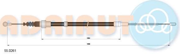 Cable handbrake 55.0261 - image 2