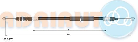 Cable handbrake 33.0287 - image 2