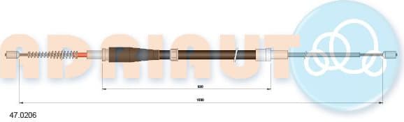 Cable handbrake 47.0206 - image 2