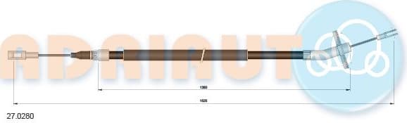 Cable handbrake 27.0280 - image 2