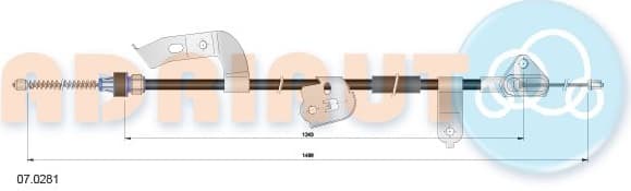 Cable handbrake 07.0281 - image 2