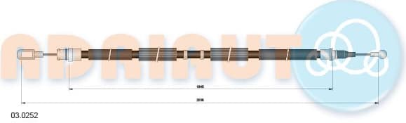 Cable handbrake 03.0252 - image 2