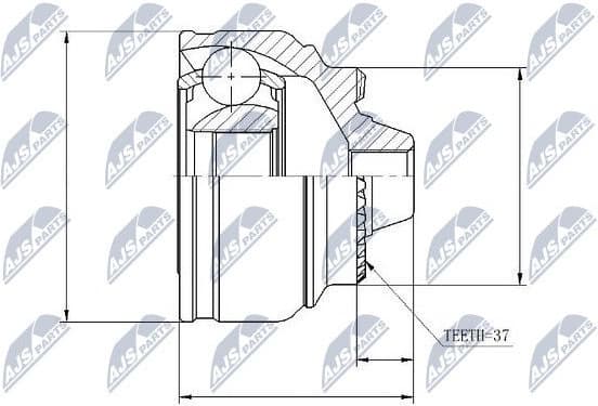 CV joint outer NPZ-BM-009 - image 2