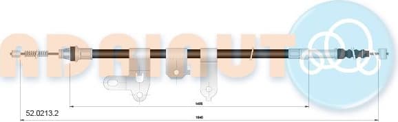 Cable handbrake 52.0213.2