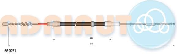 Cable handbrake 55.0271 - image 2