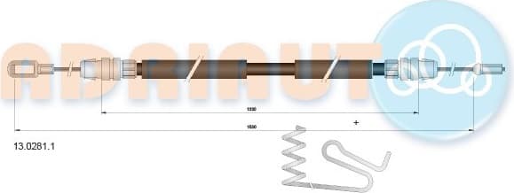 Cable handbrake 13.0281.1 - image 2